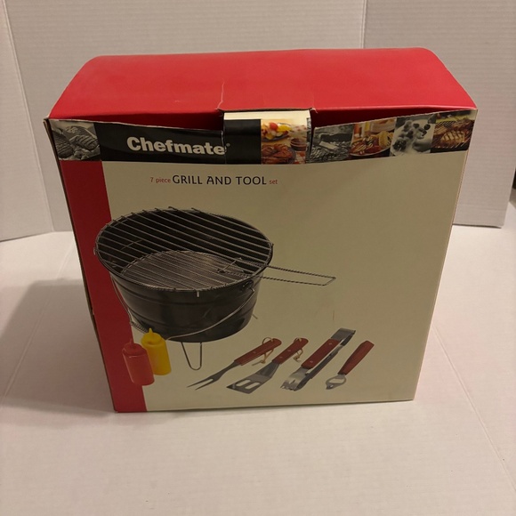 Chefmate 7 Piece Grill and Tool Set - Picture 1 of 4